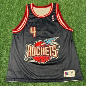 VTG Champion Houston Rockets NBA Charles Barkey Reversible Basketball Jersey 44